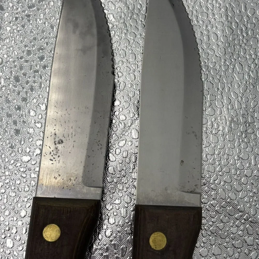 Tramontina 4‎ Set Steak Knives High Carbon Stainless Wood Handle 4.75